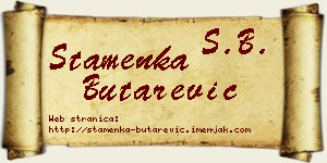 Stamenka Butarević vizit kartica